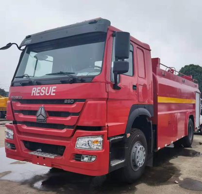 کامیون پاشش آب فشار قوی Sinotruk HOWO Fire Fighting Water Spray Truck 10000L