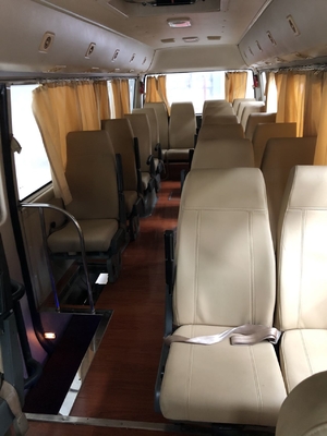 موتور 90 کیلووات 21 صندلی اتوبوس مسافری کارکرده زیر لیوانی Toyota Coaster 2009 عملکرد خوب