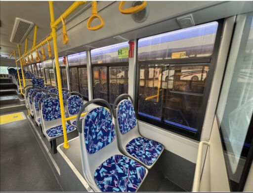 10.5 متر 50+1 صندلی اتوبوس شهری CNG