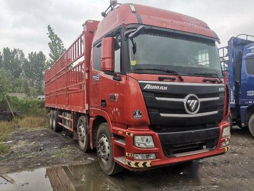 کارکرده 2016 کامینز 350 اسب بخار Foton Cargo Box Trailer Truck 12 Speed
