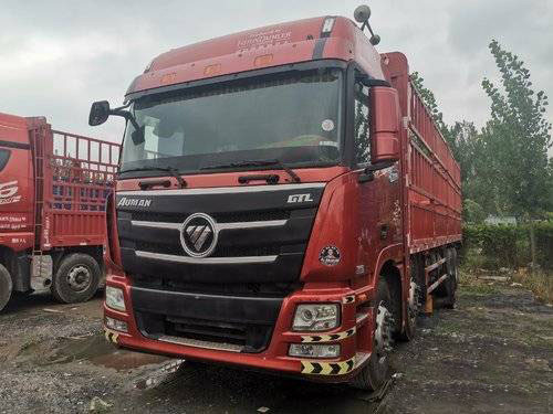 کارکرده 2016 کامینز 350 اسب بخار Foton Cargo Box Trailer Truck 12 Speed